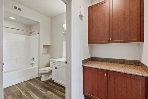 Bathroom at Windsor Main Place, Orange, California