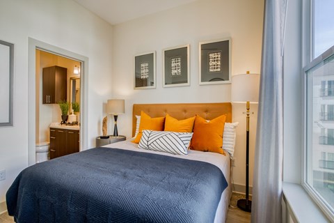 Bedroom large enough to fit a king or queen sized bed