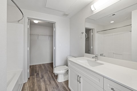 Bathroom at Windsor Main Place, Orange, California