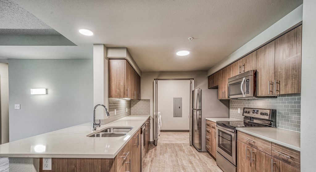 Custom designed interiors Custom designed interiors Bedroom at Platform 14, Hillsboro, OR