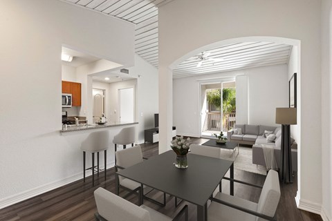 Living room at Windsor Main Place, Orange, California