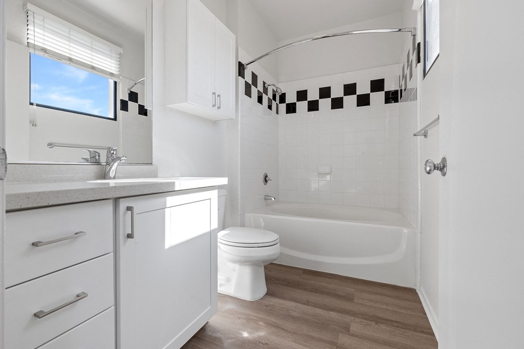 Newly renovated bathroom at Terraces at Paseo Colorado, California, 91101