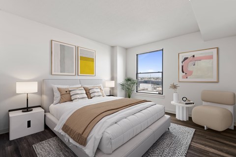 A bedroom at Windsor Riverfront Park, Denver, 80202