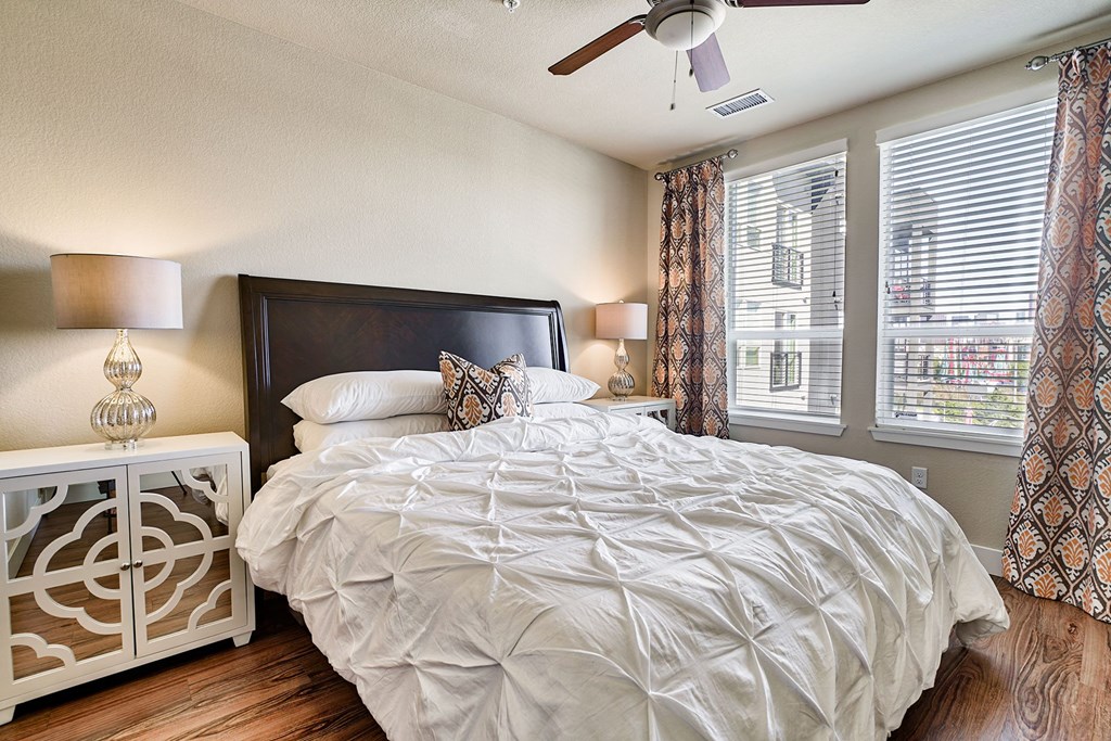 Ceiling fan in bedroom Ceiling fan in bedroom at Element 47 by Windsor, CO, 80211