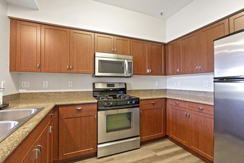 Kitchen at Windsor Main Place, Orange, California