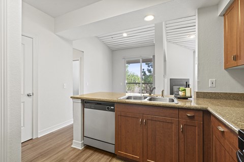 Kitchen at Windsor Main Place, Orange, California