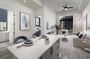 Kitchen With Living Area Kitchen With Living Area at Centrico by Windsor, Florida, 33166 - Photo Gallery 6