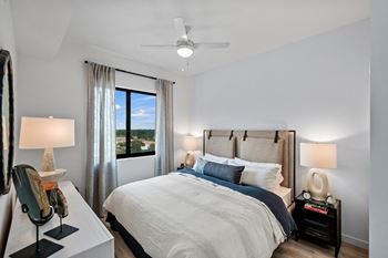 Luxurious Bedroom at Windsor Ludlam Trail, an apartment complex in Miami, FL.