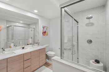 Luxurious Bathroom at Windsor Ludlam Trail, an apartment complex in Miami, FL.
