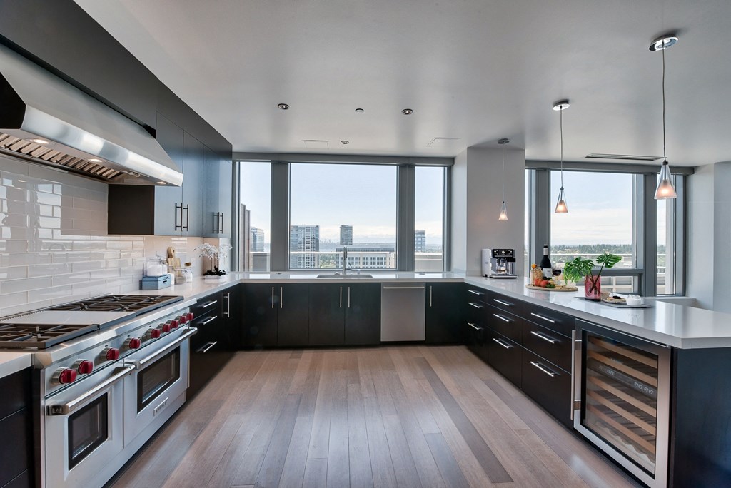 Chef-inspired kitchens Penthouse S3102 at The Bravern, Bellevue, Washington