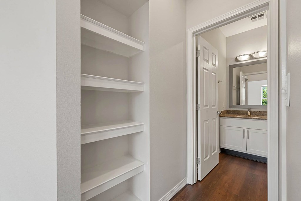 Built-in shelving at The Estates at Cougar Mountain, 2128 Shy Bear Way NW, Issaquah, WA