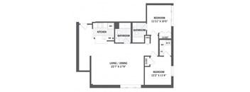 Floor plan at Jack Flats by Windsor, Massachusetts, 02176