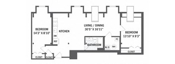 Floor plan at Jack Flats by Windsor, Massachusetts, 02176