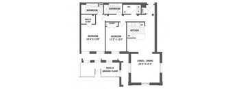 Floor plan at Jack Flats by Windsor, Massachusetts, 02176