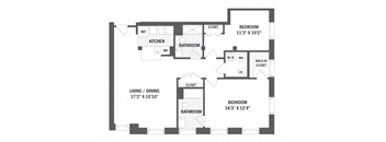 Floor plan at Jack Flats by Windsor, Massachusetts, 02176
