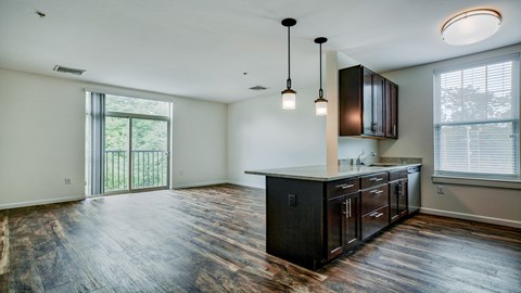 luxury vinyl flooring throughout the living space