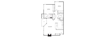 B1 - 2 Bedroom Floor Plan at Windsor Juanita Bay Apartments in Kirkland, WA