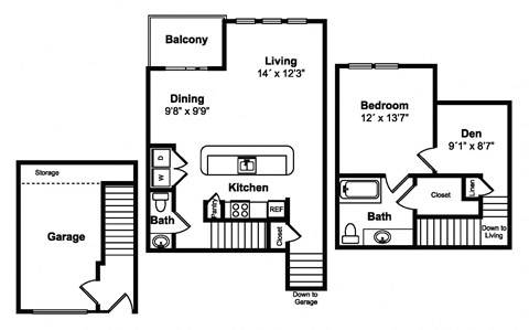 A6 Floor Plan at Legacy by Windsor, Plano, TX