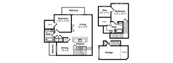 B2 Floor Plan at Legacy by Windsor, Plano, Texas