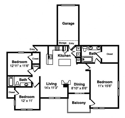 C1 Floor Plan at Legacy by Windsor, Texas, 75024