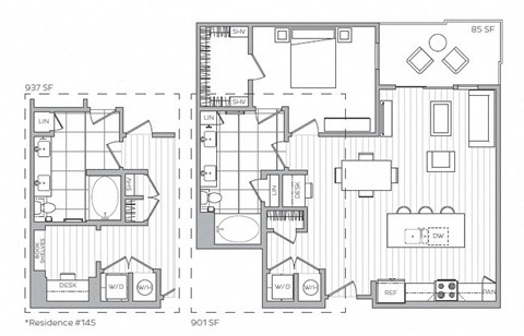 F Floor Plan at Windsor Mystic River, Massachusetts