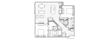 N Floor Plan at Windsor Mystic River, Medford, 02155