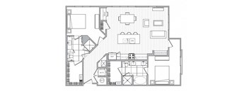O Floor Plan at Windsor Mystic River, Medford, Massachusetts
