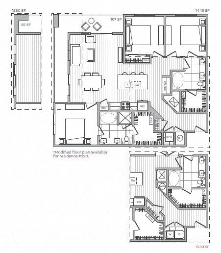 Q Floor Plan at Windsor Mystic River, Medford