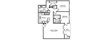 M_Milano(2) Floor Plan at Windsor at Midtown, Aurora, Colorado