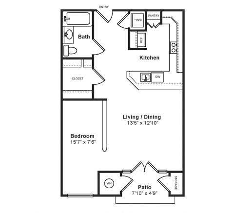 M_Venezia(1) Floor Plan at Windsor at Midtown, CO, 80014