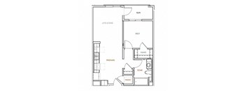 Floor plan at Malden Station by Windsor, Fullerton, CA