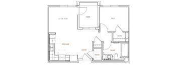 Floor plan at Malden Station by Windsor, Fullerton, CA