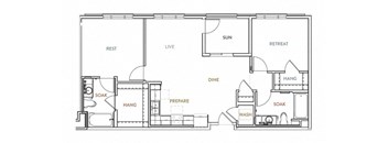 Floor plan at Malden Station by Windsor, Fullerton, CA
