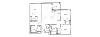 Floor plan at Malden Station by Windsor, Fullerton, CA