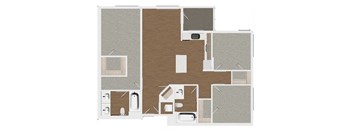 Floor plan at Malden Station by Windsor, Fullerton, CA