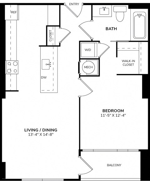 A black and white image of a floor plan for a home.