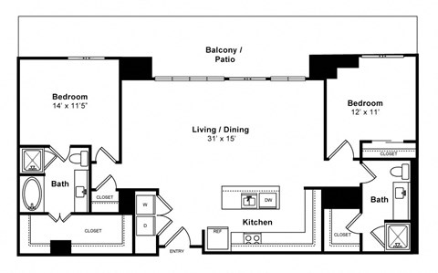 Floorplan at Windsor Memorial, 3131 Memorial Court,  Houston, 77007