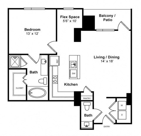 Floorplan at Windsor Memorial, 3131 Memorial Court,  Houston, 77007