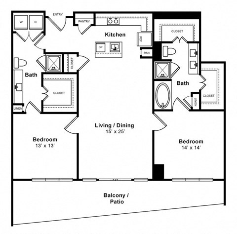 Floorplan at Windsor Memorial, 3131 Memorial Court,  Houston, 77007