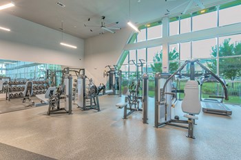 Cardio and strength training equipment at Metro West, 8055 Windrose Ave, Plano - Photo Gallery 27