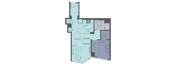 Floor Plan at Moment, Chicago, IL 60611