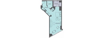 Floor Plan at Moment, Chicago, IL 60611