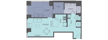 Floor Plan at Moment, Chicago, IL 60611