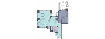 Floor Plan at Moment, Chicago, IL 60611