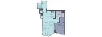 Floor Plan at Moment, Chicago, IL 60611