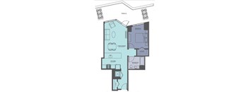 Floor Plan at Moment, Chicago, IL 60611