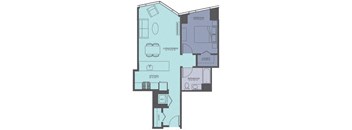Floor Plan at Moment, Chicago, IL 60611
