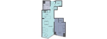Floor Plan at Moment, Chicago, IL 60611