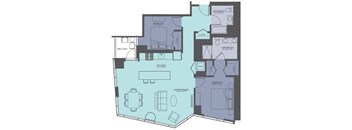 Floor Plan at Moment, Chicago, IL 60611