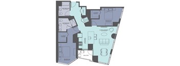 Floor Plan at Moment, Chicago, IL 60611